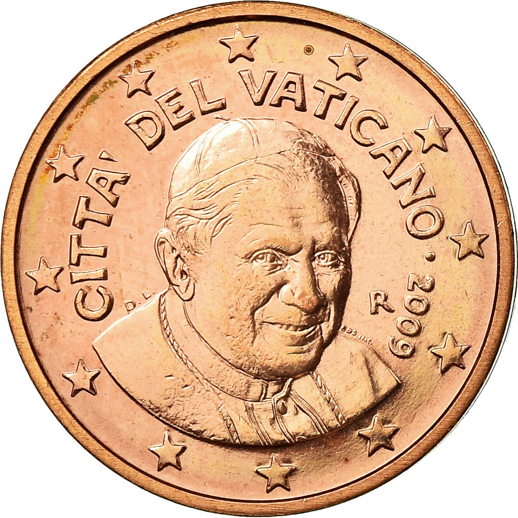 VATICAN CITY, 2 Euro Cent, 2009, MS(63), Copper Plated Steel, KM:376