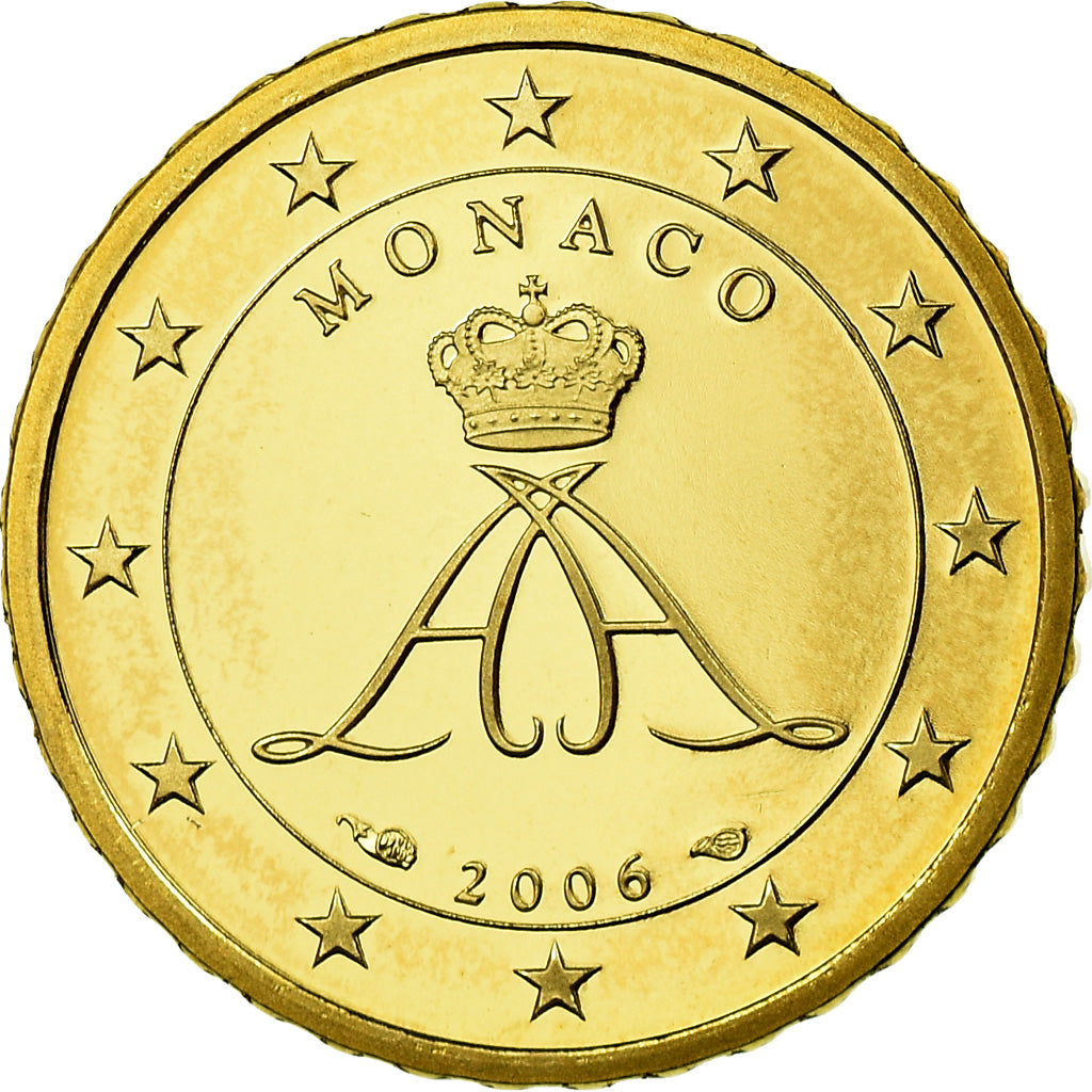 Monaco, 10 Euro Cent, 2006, Proof, STGL, Messing, KM:181
