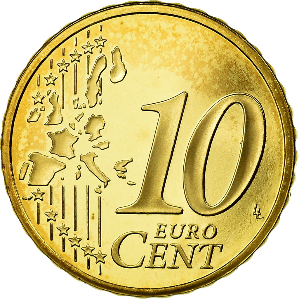 Monaco, 10 Euro Cent, 2006, Proof, STGL, Messing, KM:181