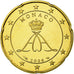 Monaco, 20 Euro Cent, 2006, Proof, MS(65-70), Brass, KM:182