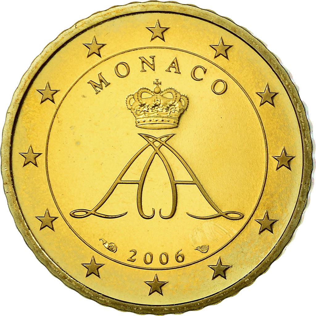Monaco, 50 Euro Cent, 2006, Paris, Proof, MS(65-70), Mosiądz, KM:183
