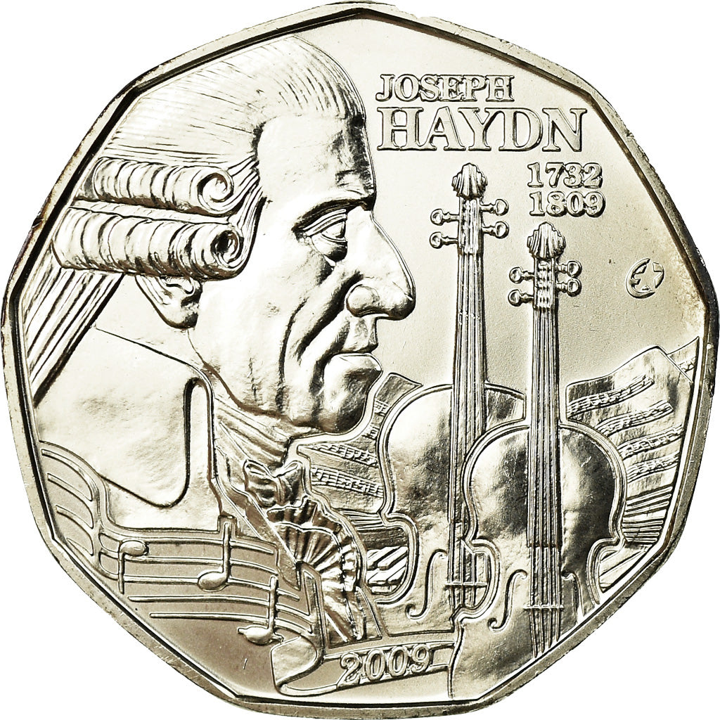 Austria, 5 Euro, Joseph Haydn, 2009, MS(65-70), Silver, KM:3170