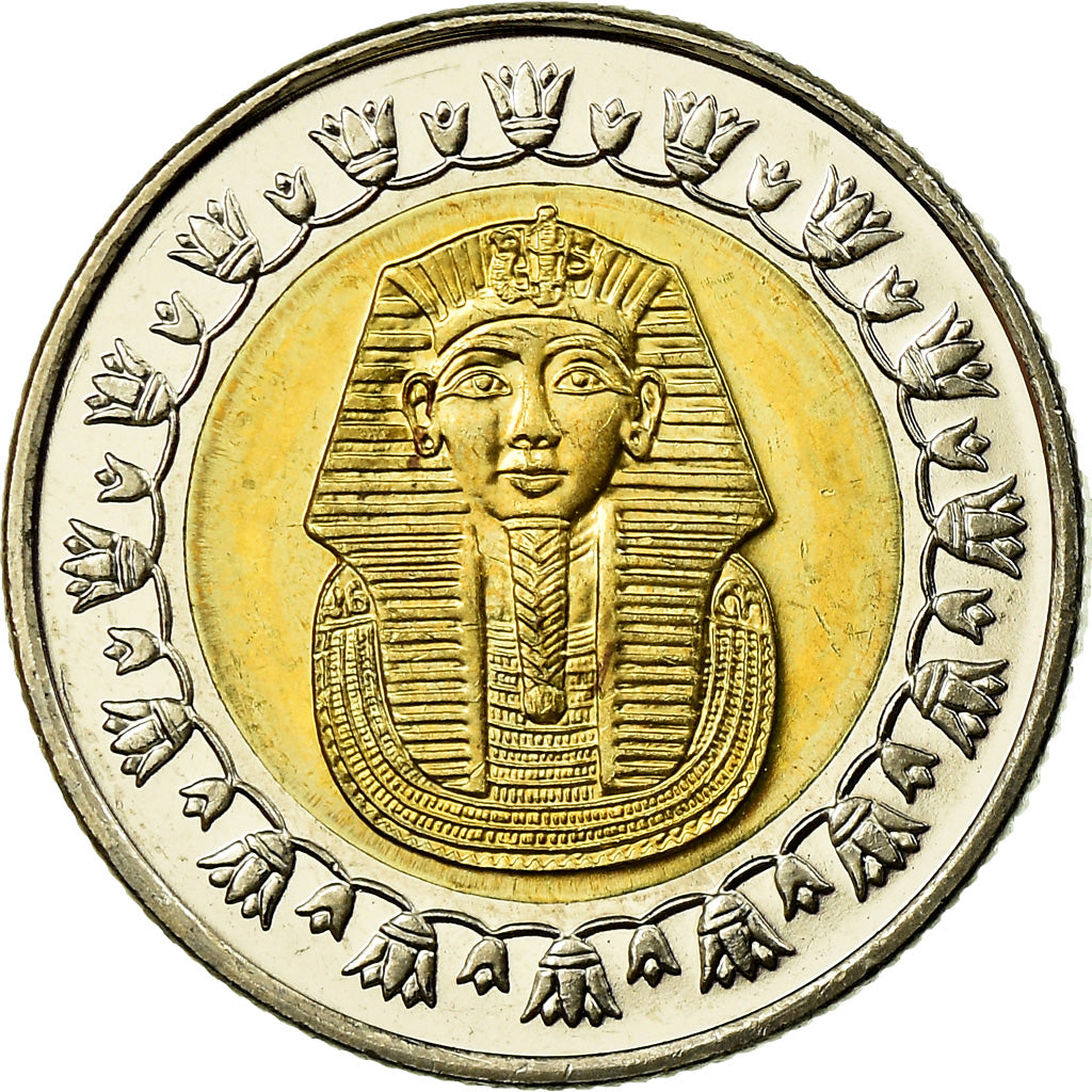 Coin, Egypt, Pound, 2008, Cairo, MS(63), Bi-Metallic, KM:940a