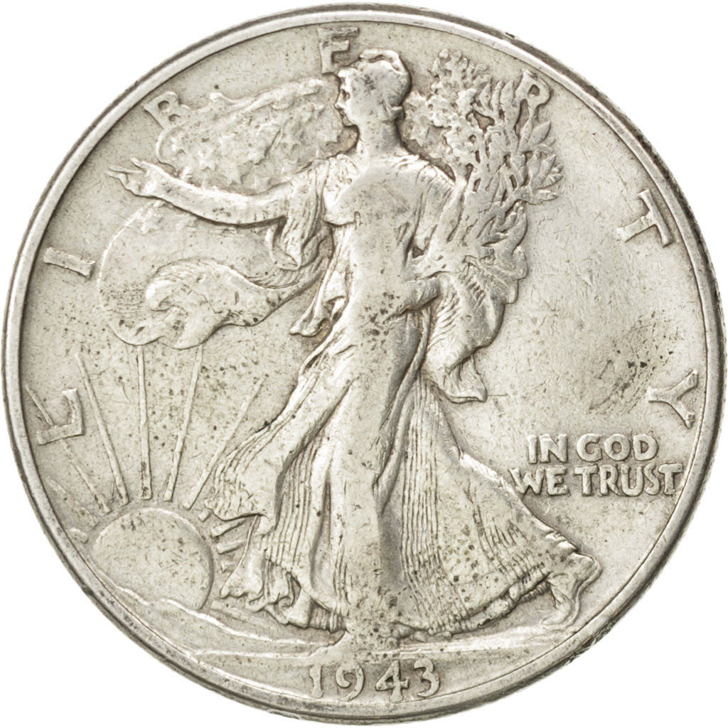 UNITED STATES, Walking Liberty Half Dollar, Half Dollar, 1943, U.S. Mint, KM...