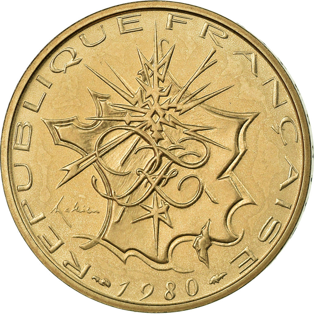 Moneda, Francia, Mathieu, 10 Francs, 1980, FDC, Níquel - latón, KM:940