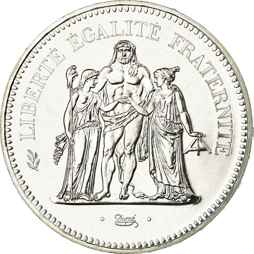 Moneta, Francia, Hercule, 50 Francs, 1980, Paris, FDC, Argento, KM:941.1