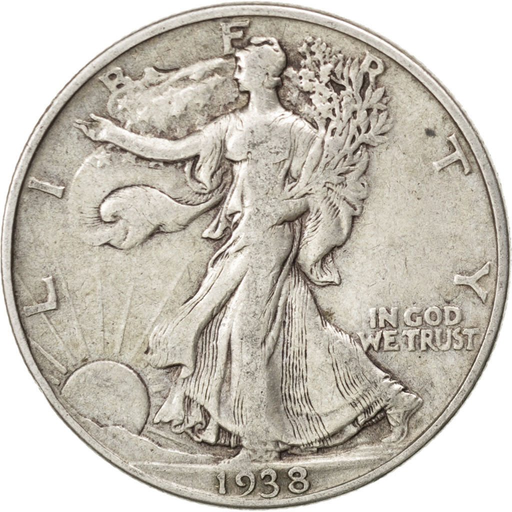 UNITED STATES, Walking Liberty Half Dollar, Half Dollar, 1938, U.S. Mint, KM...