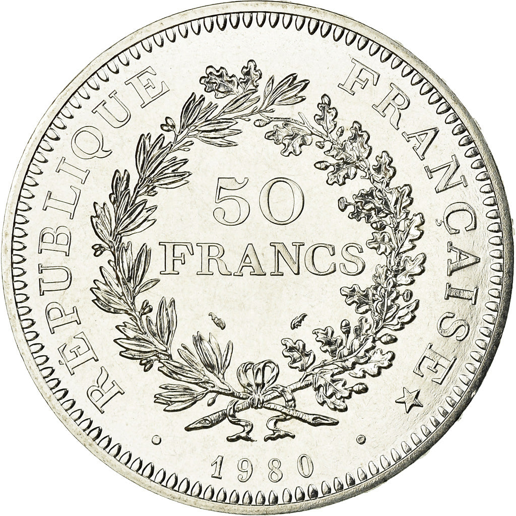 Monnaie, France, Hercule, 50 Francs, 1980, Paris, FDC, Argent, Gadoury:882