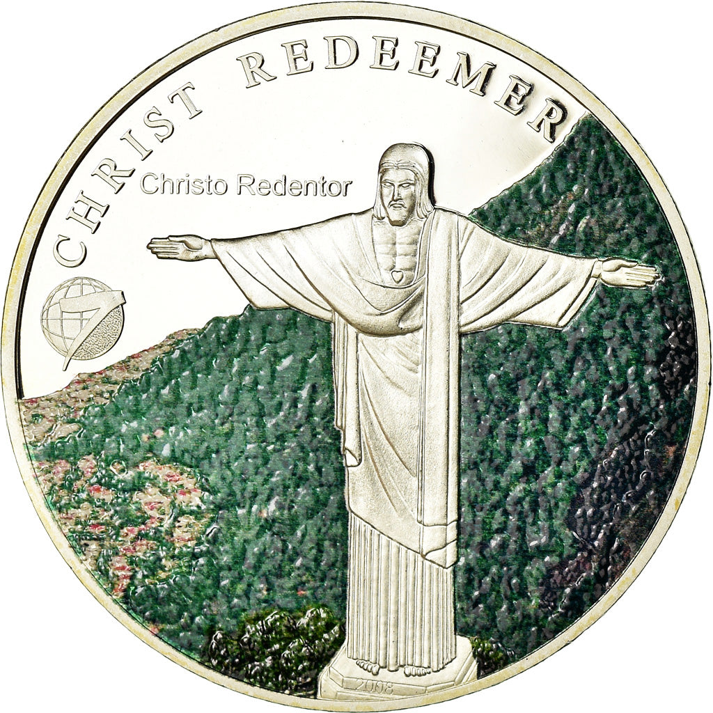 Coin, Mongolia, Christ Redeemer, 100 Tugrik, 2008, Proof, MS(65-70), Silver