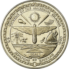 Moneda, Islas Marshall, 5 Dollars, 1990, Medallic Art Co., FDC, Cobre - níquel