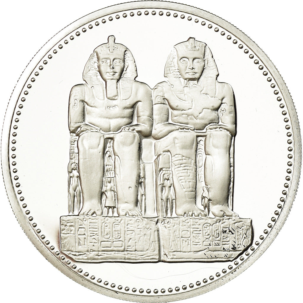 Coin, Egypt, Ramsès II, Abou Simbel, 5 Pounds, 1999, Franklin Mint, Proof