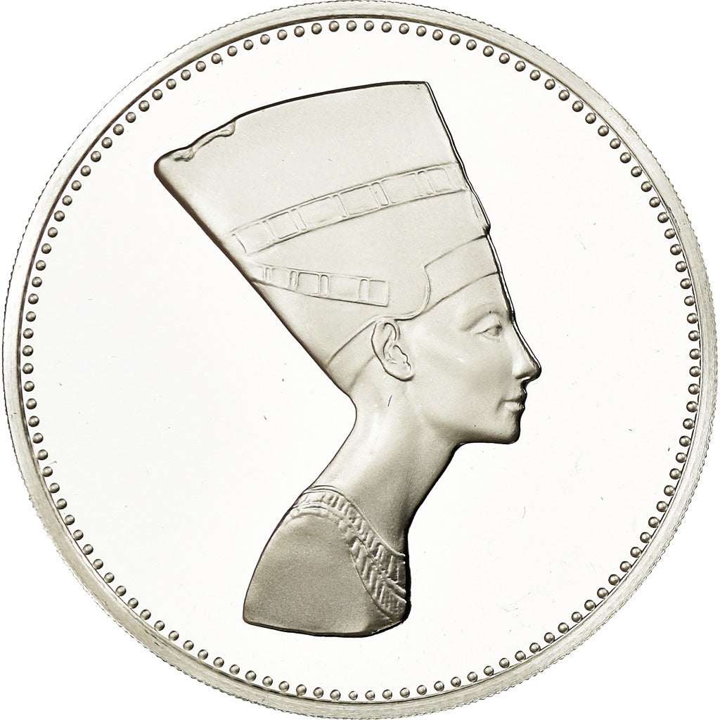 Coin, Egypt, Néfertiti, 5 Pounds, 1999, Franklin Mint, Proof, MS(65-70)