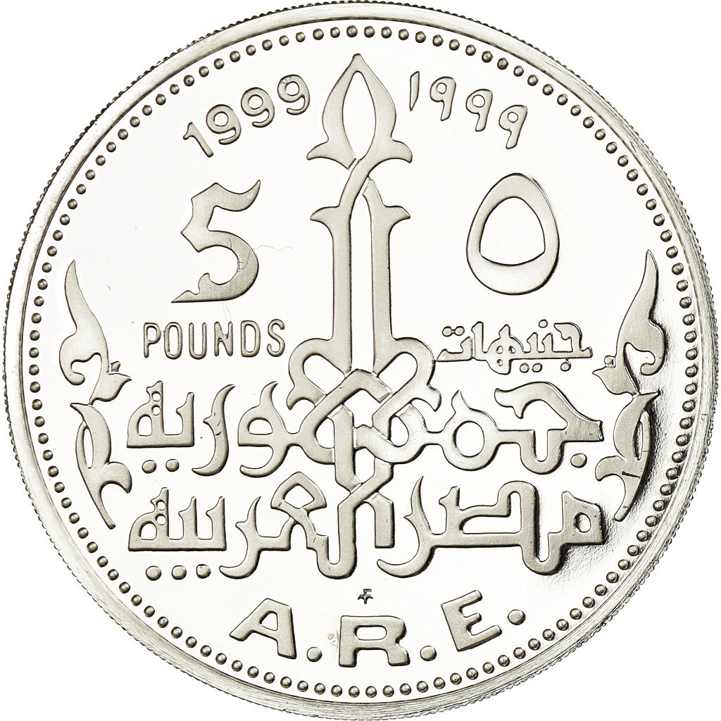 Coin, Egypt, Cléopâtre, 5 Pounds, 1999, Franklin Mint, Proof, MS(65-70)