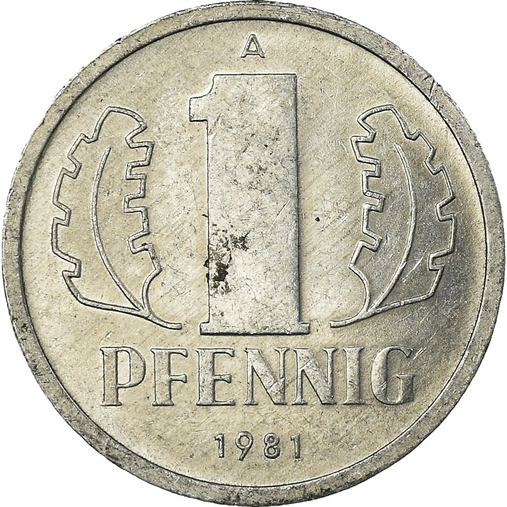 Münze, GERMAN-DEMOCRATIC REPUBLIC, Pfennig, 1981, Berlin, SS, Aluminium, KM:8.2