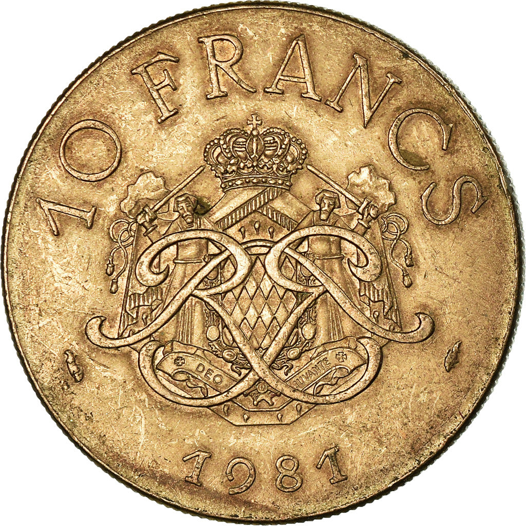 Moneta, Monaco, Rainier III, 10 Francs, 1981, BB, Rame-nichel-alluminio, KM:154