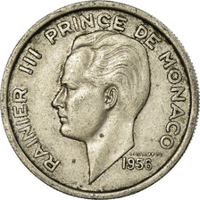 Monaco, Rainier III, 100 Francs, Cent, 1956, EF(40-45), Copper-nickel, KM:134
