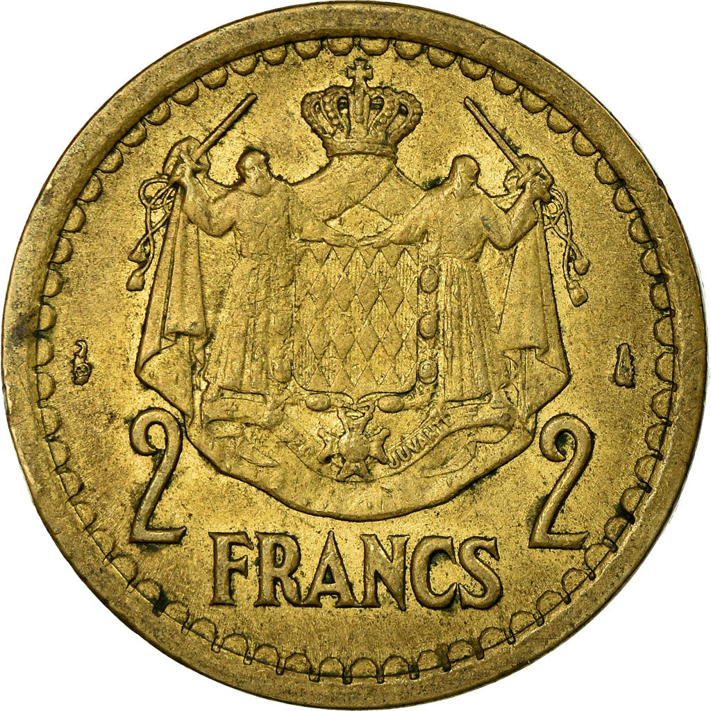 Münze, Monaco, 2 Francs, Undated (1943), SS, Cupro-Aluminium
