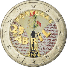 Portugal, 2 Euro, 2014, Colorised, MS(63), Bi-Metallic