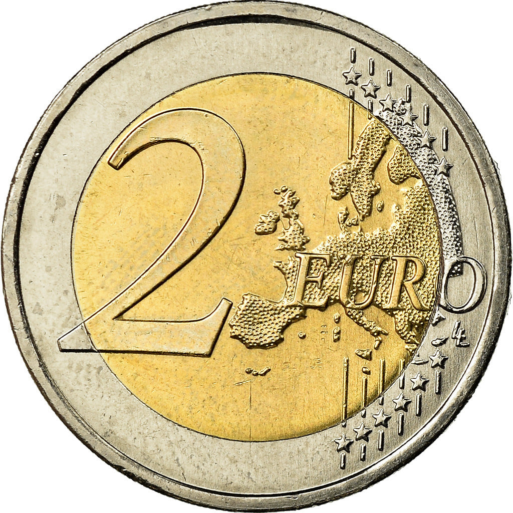 Portugal, 2 Euro, 2014, Colorised, MS(63), Bi-Metallic