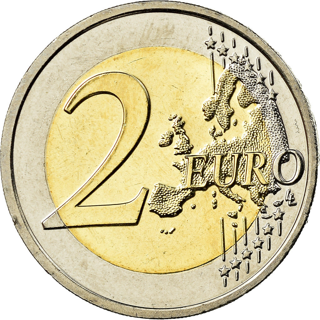 Slovakia, 2 Euro, 10 Ans de l'Euro, Slovaquie, 2014, Colorised, MS(63)