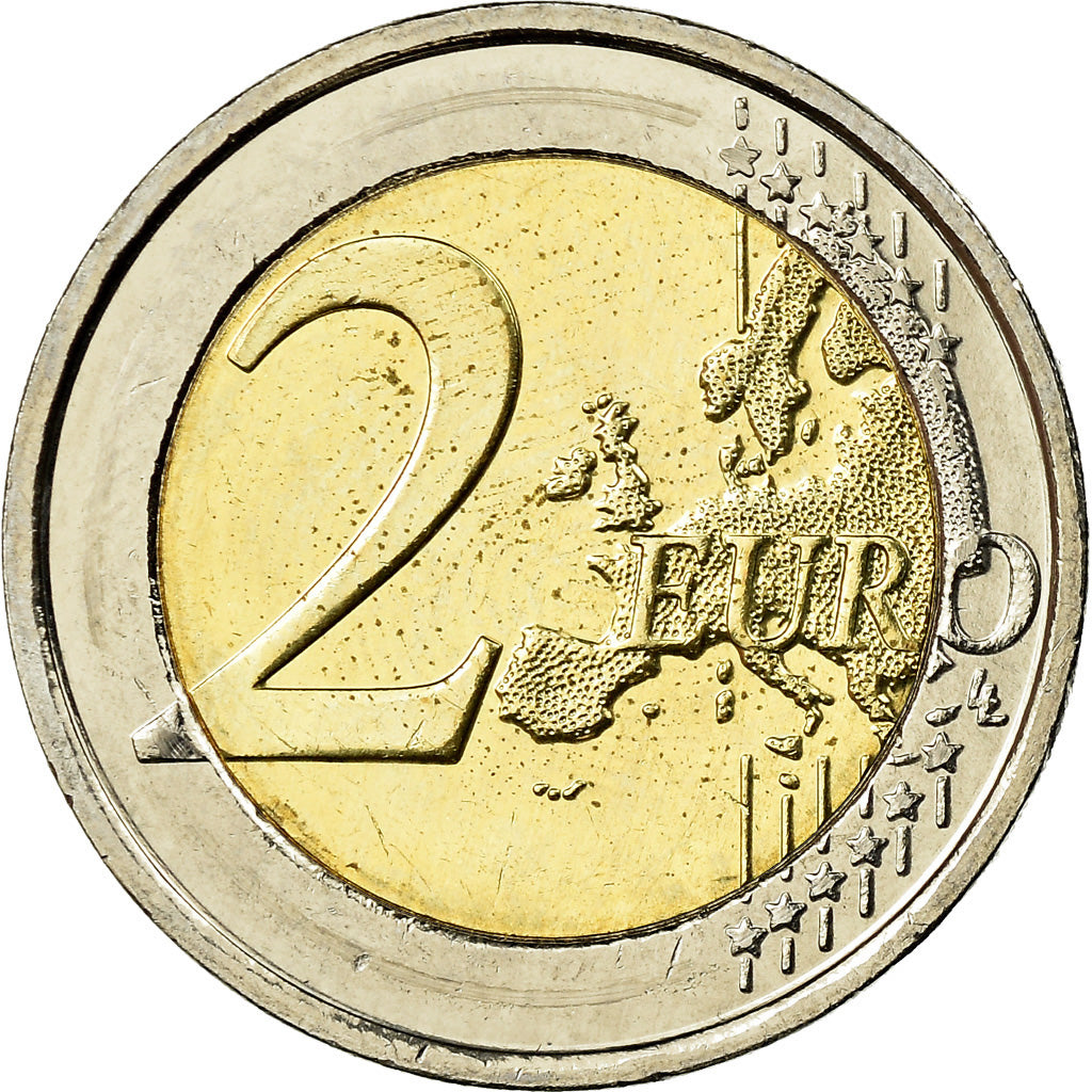 Belgium, 2 Euro, IRM, 2013, Colorised, MS(63), Bi-Metallic