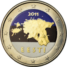 Estonia, 2 Euro, 2011, Colorised, MS(63), Bi-Metallic, KM:68