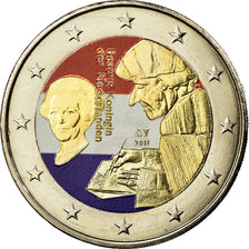 Netherlands, 2 Euro, Erasme, 2011, Colorised, MS(63), Bi-Metallic, KM:298