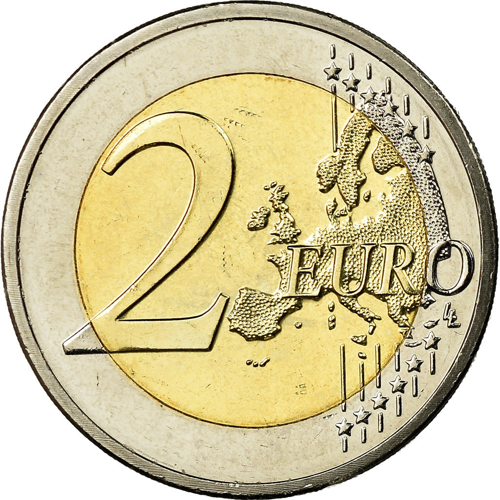Netherlands, 2 Euro, Erasme, 2011, Colorised, MS(63), Bi-Metallic, KM:298