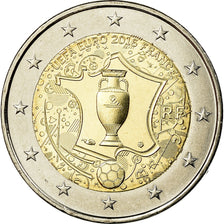 France, Monnaie de Paris, 2 Euro, UEFA Euro 2016, 2016, MS(65-70), Bimetallic