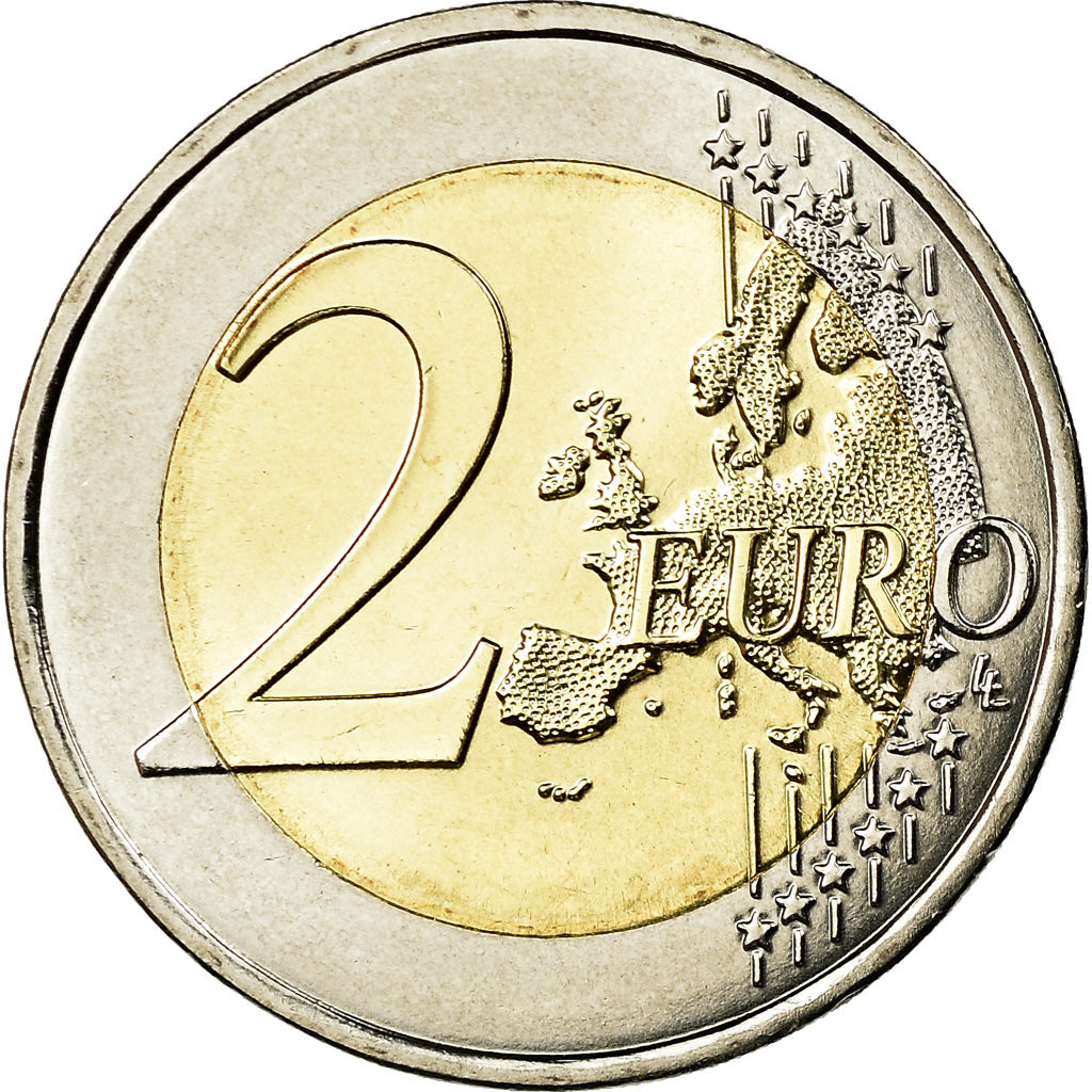 France, Monnaie de Paris, 2 Euro, UEFA Euro 2016, 2016, MS(65-70), Bimetallic
