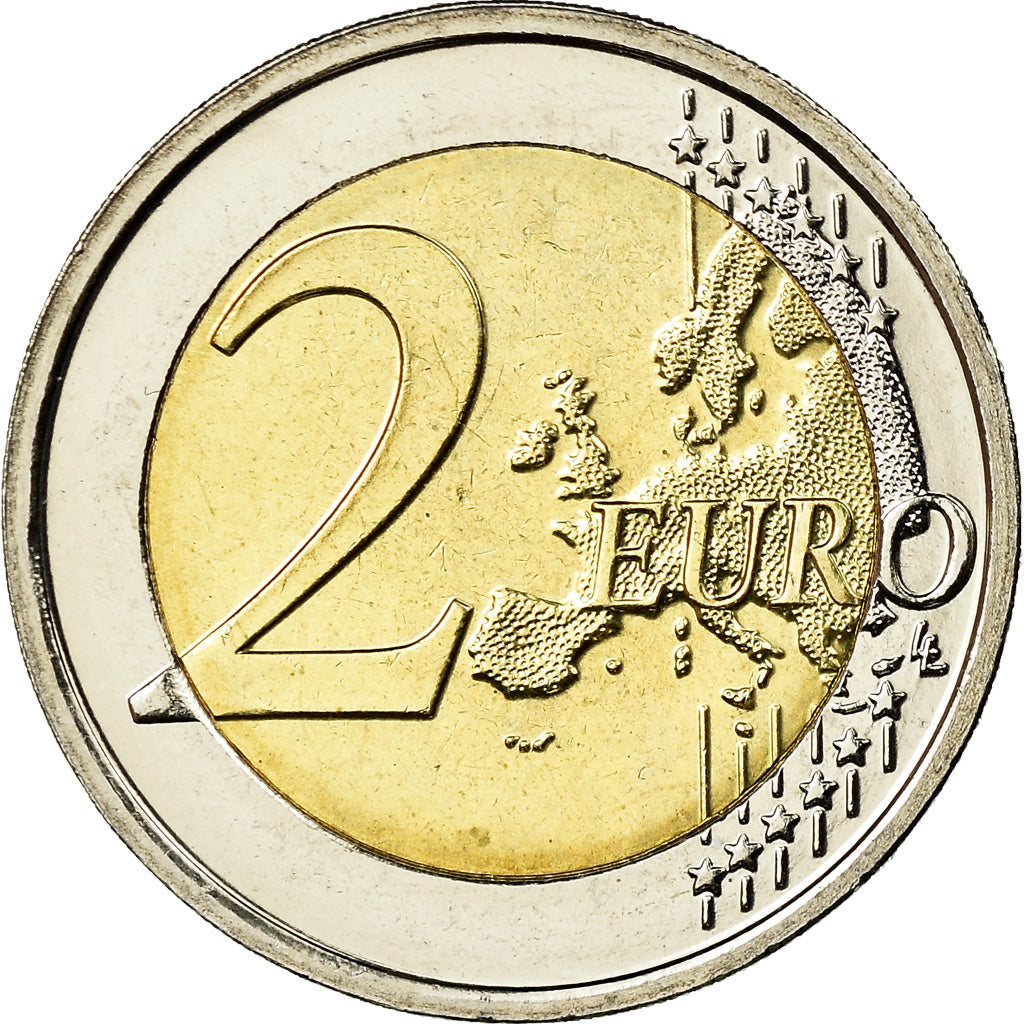 Belgium, 2 Euro, Team Belgium, 2016, Colorised, MS(63), Bi-Metallic