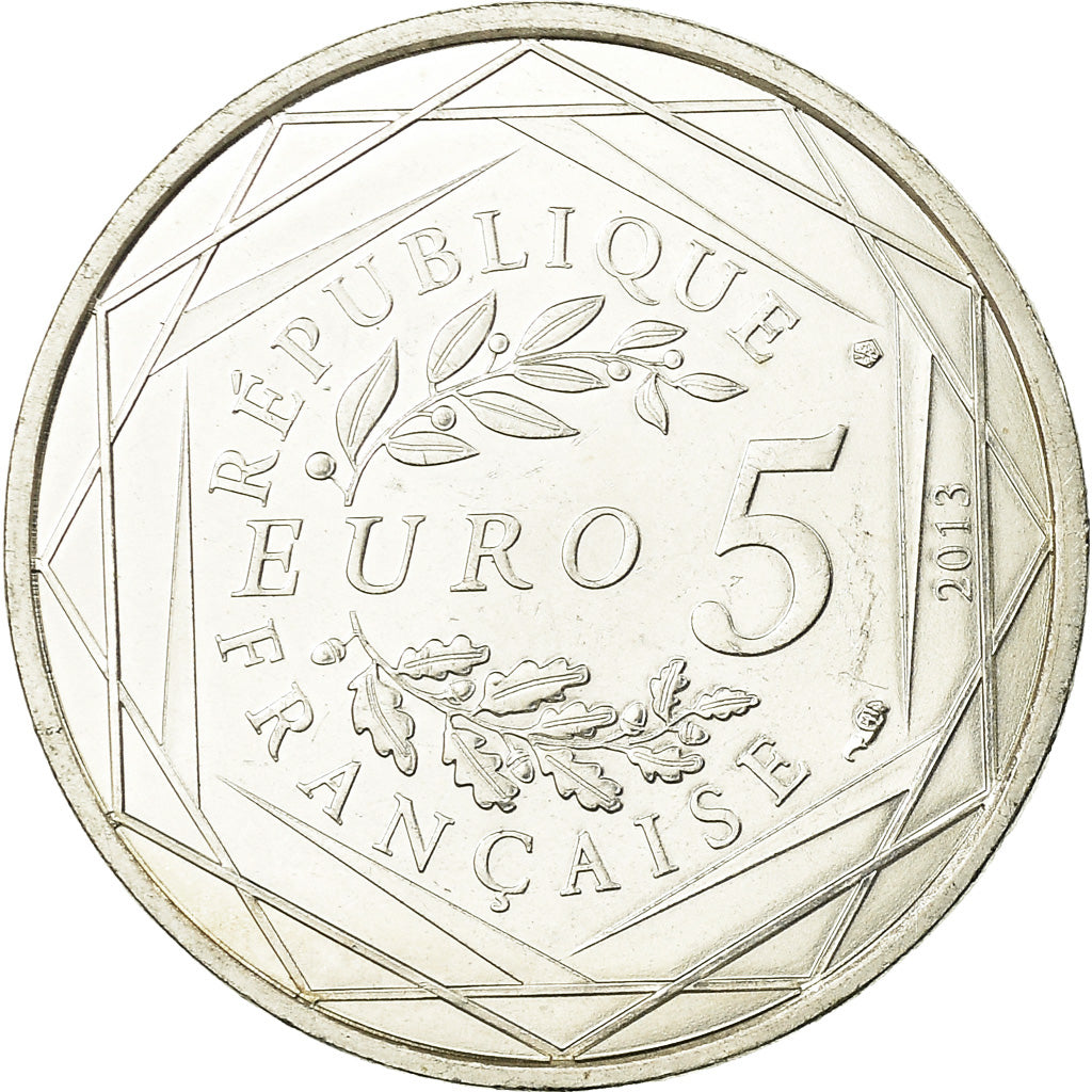 France, Liberté, 5 Euro, 2013, AU(55-58), Silver, Gadoury:EU645