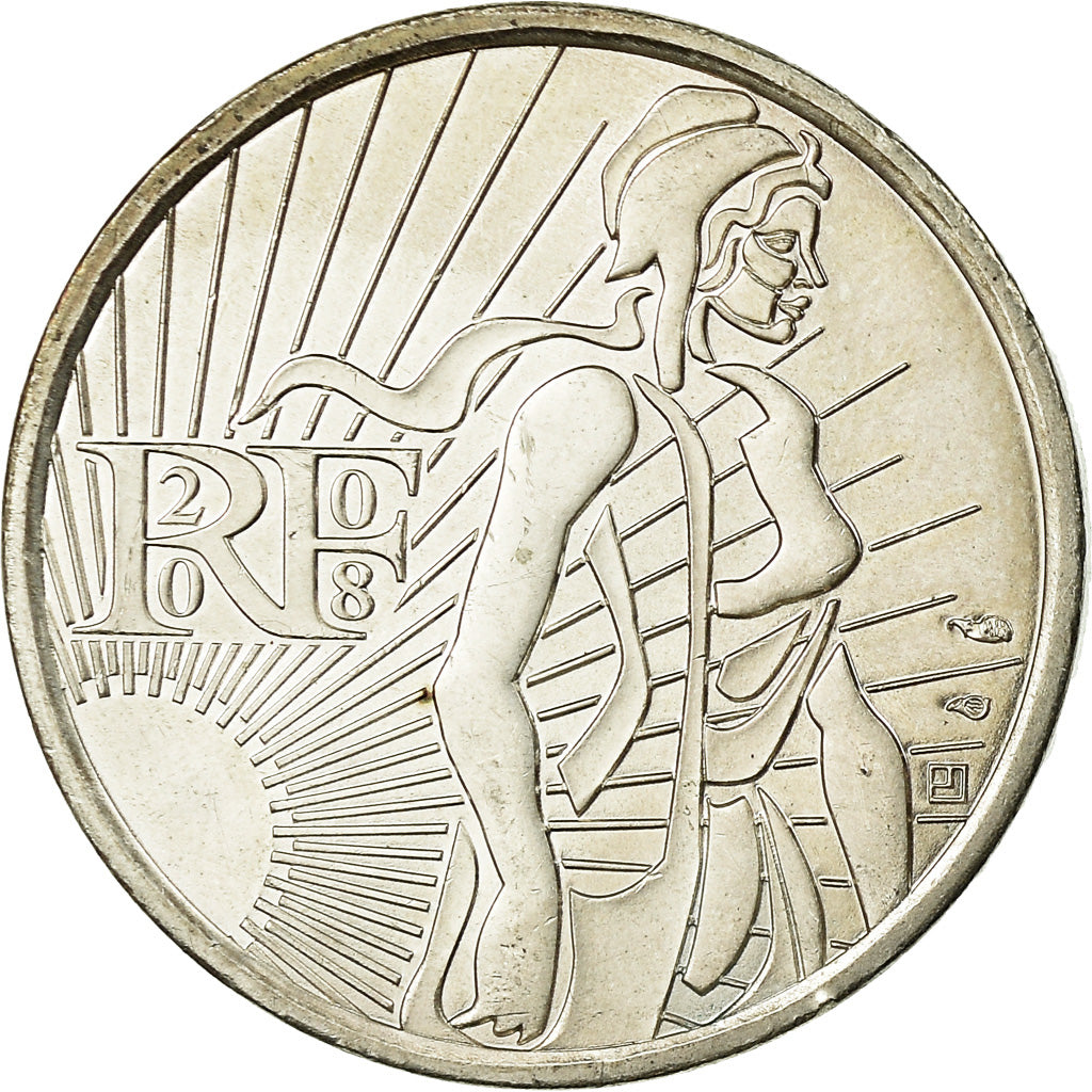 France, 5 Euro, 2008, EF(40-45), Silver, Gadoury:EU287, KM:1534