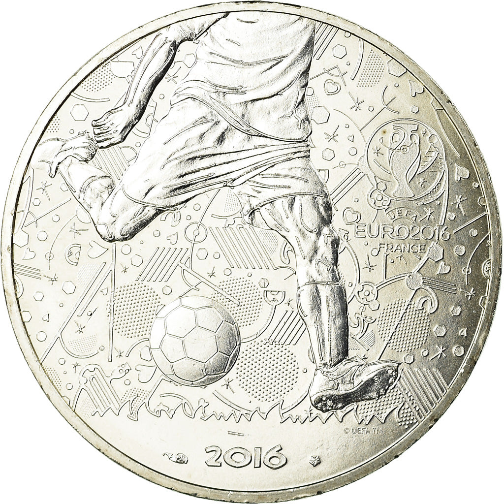 Francia, 10 Euro, UEFA Euro 2016, 2016, SPL, Argento, Gadoury:EU814