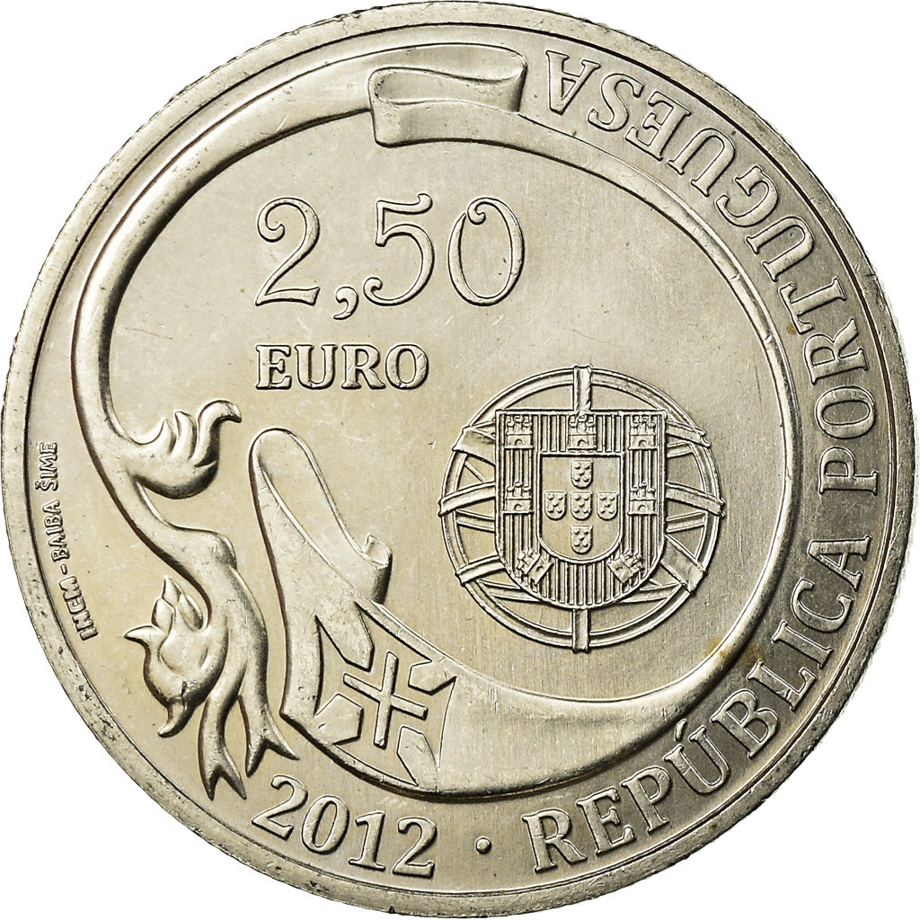 Portogallo, 2-1/2 Euro, navire ecole sagres, 2012, BB, Rame-nichel