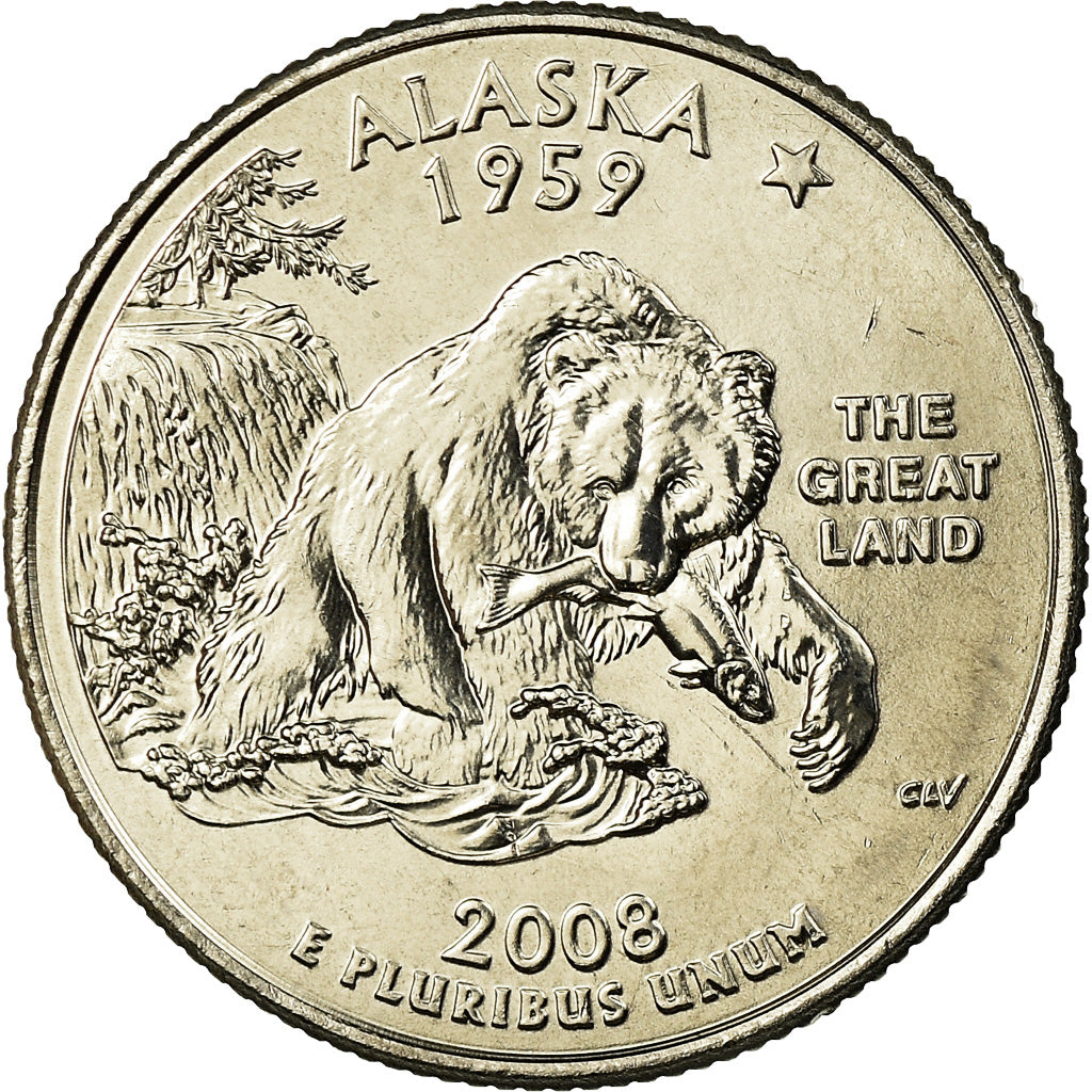 Coin, United States, Alaska, Quarter, 2008, U.S. Mint, Denver, MS(65-70)