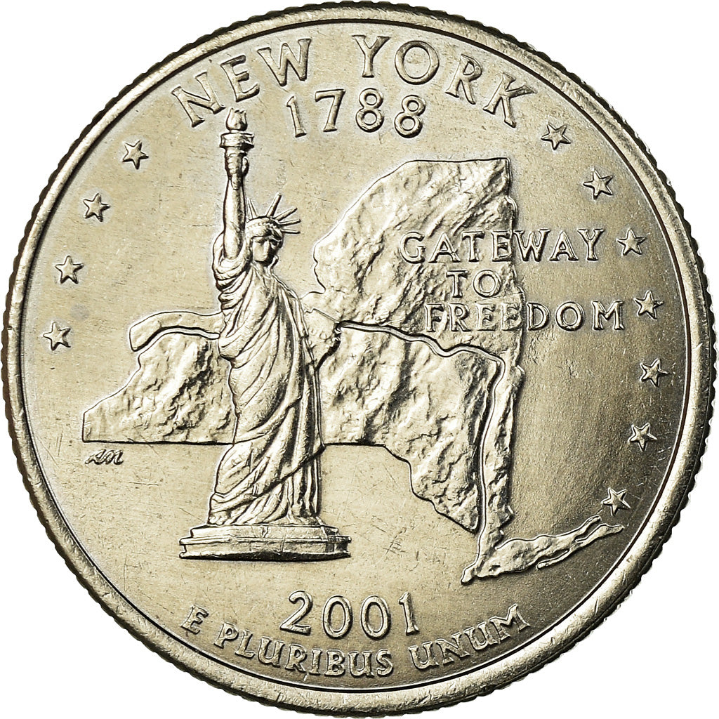 Coin, United States, Quarter, 2001, U.S. Mint, Denver, MS(63), Copper-Nickel