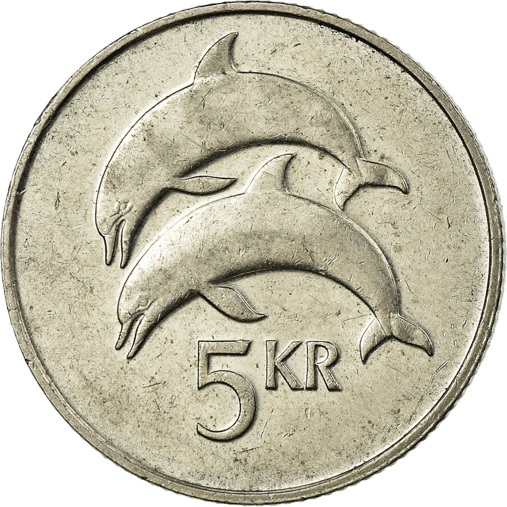 Coin, Iceland, 5 Kronur, 1981, EF(40-45), Copper-nickel, KM:28