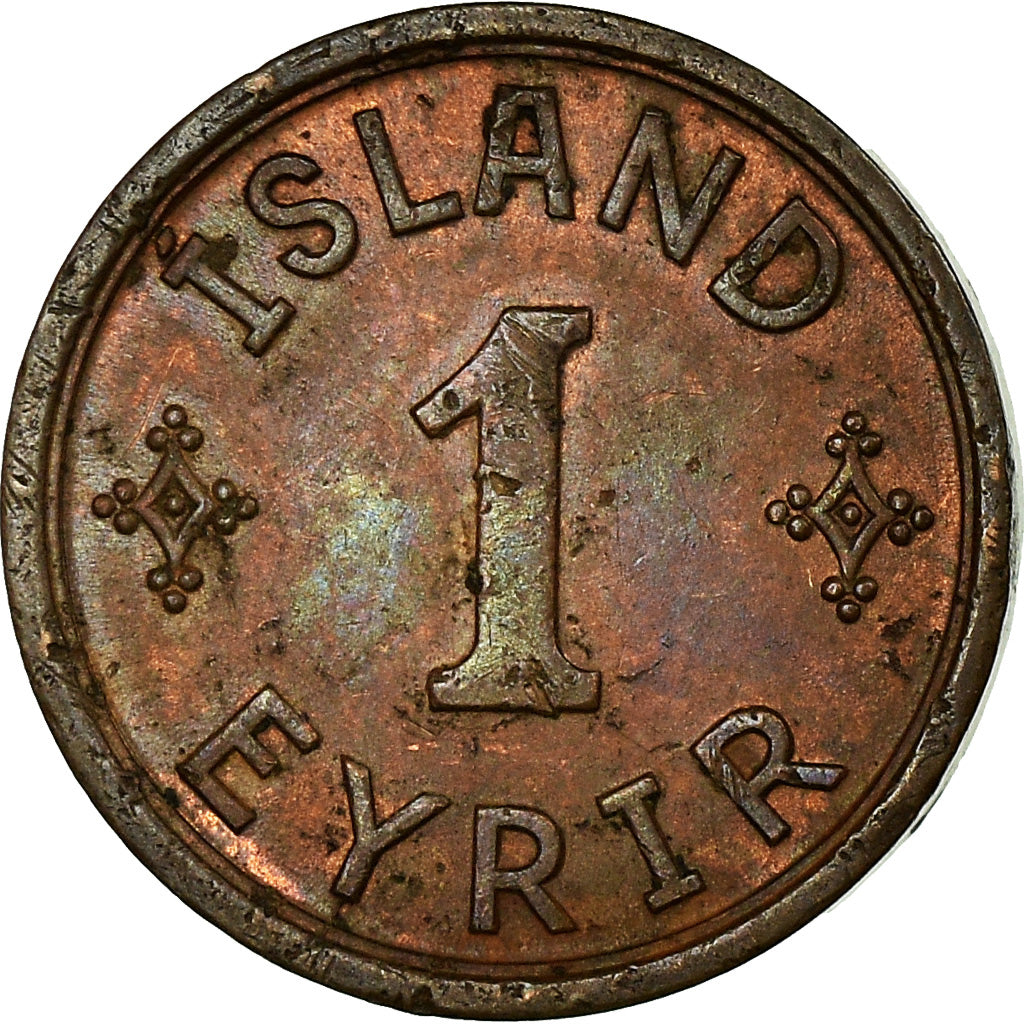 Moneta, Islanda, Christian X, Eyrir, 1942, London, BB, Bronzo, KM:5.2