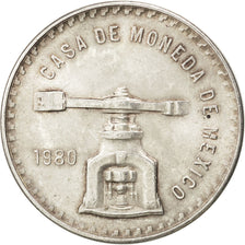 MEXICO, Onza, 1980, Mexico City, KM #M49b.5, AU(55-58), Silver, 41, 33.68