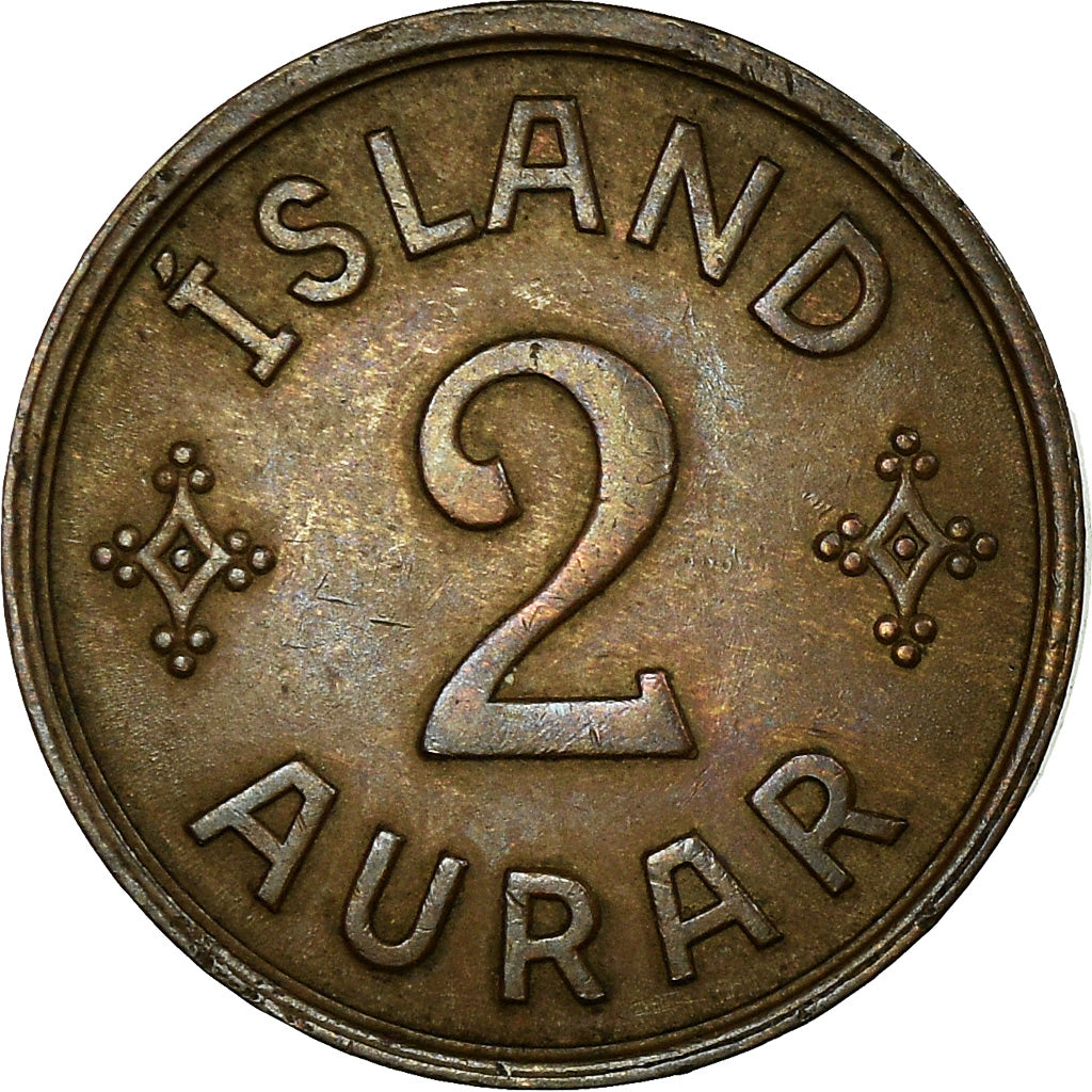 Monnaie, Iceland, Christian X, 2 Aurar, 1940, Londres, TTB, Bronze, KM:6.2