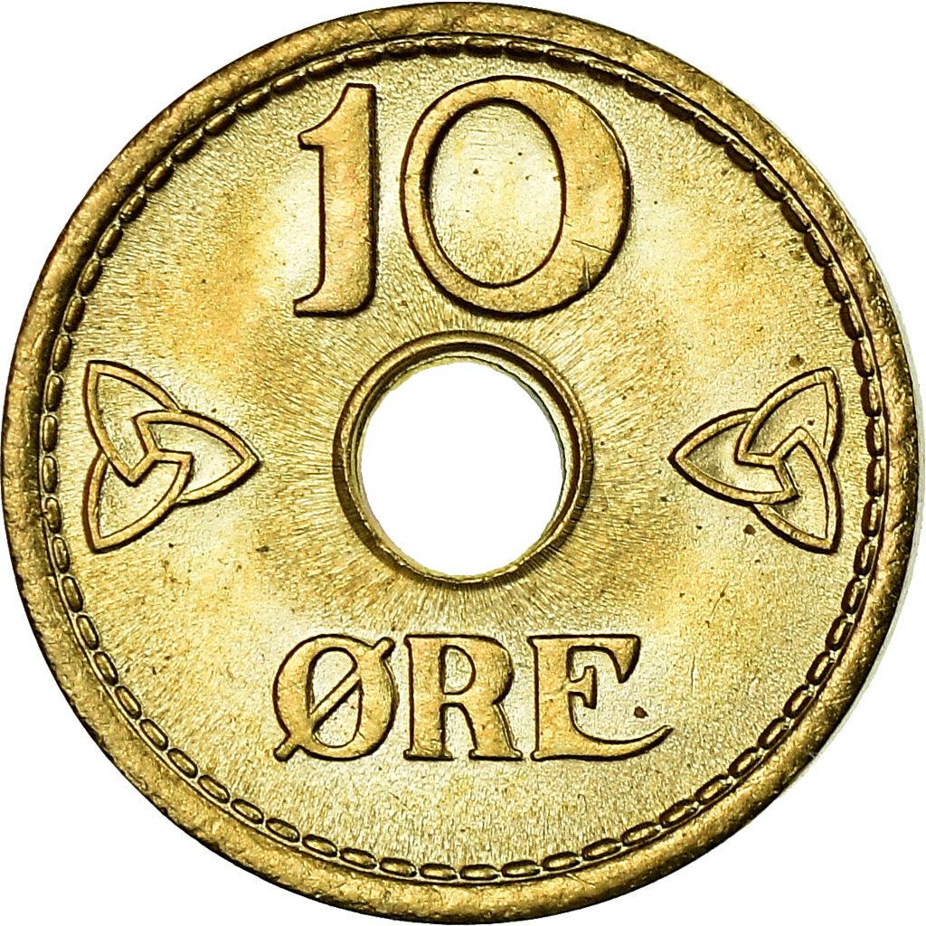 Coin, Norway, Haakon VII, 10 Öre, 1942, AU(55-58), Zinc, KM:389