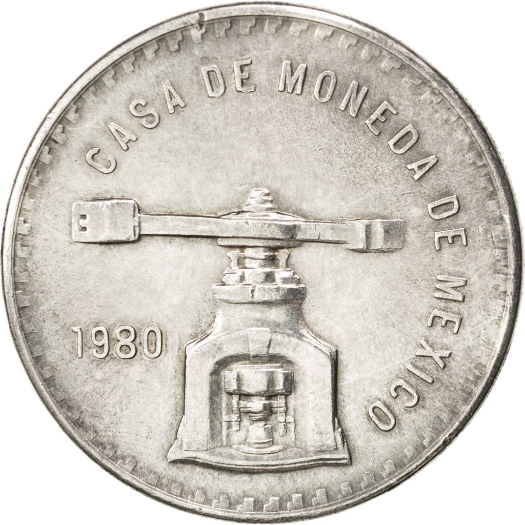 Mexique, République, Medallic Silver Bullion, Onza 1980, KM M49b.5