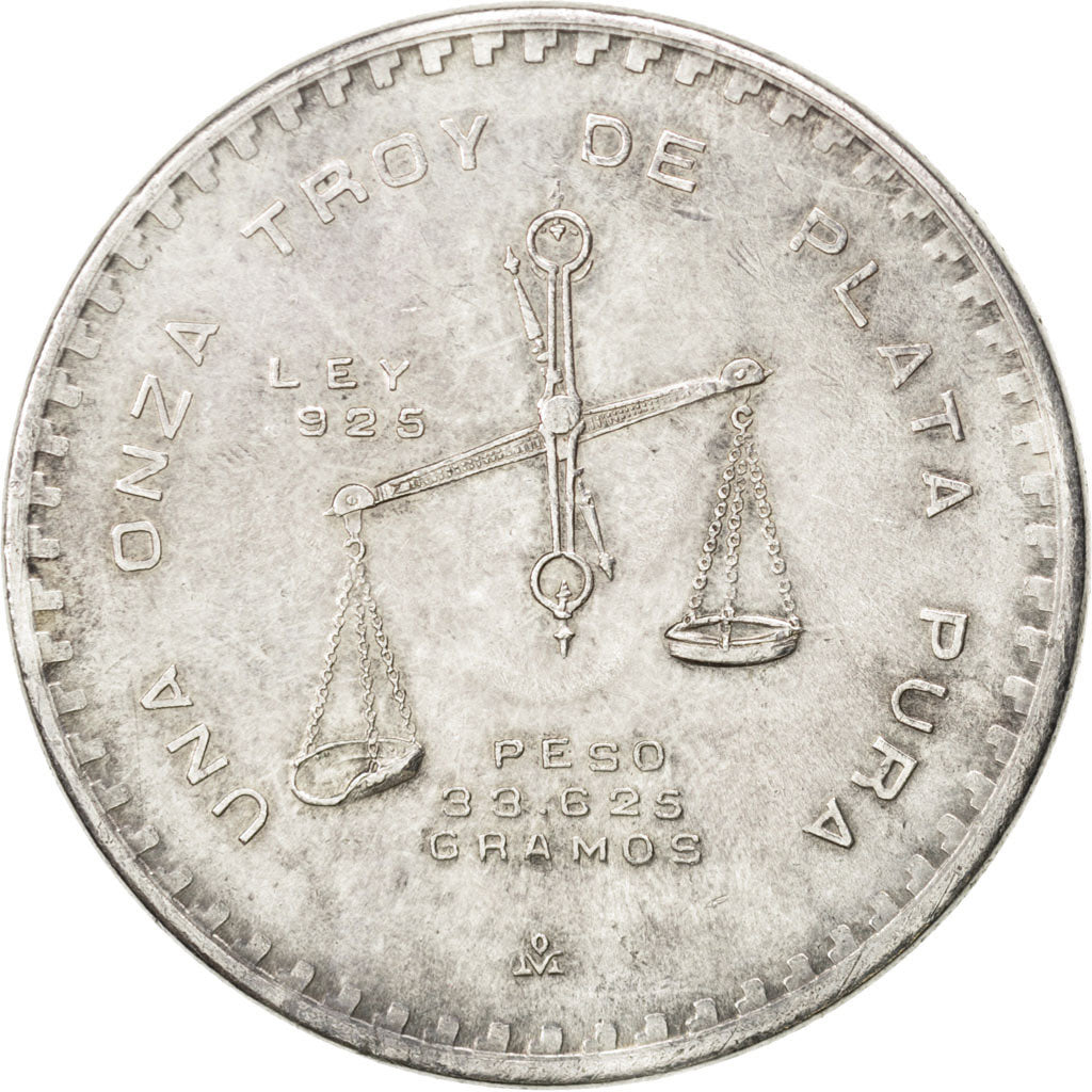 Mexique, République, Medallic Silver Bullion, Onza 1980, KM M49b.5