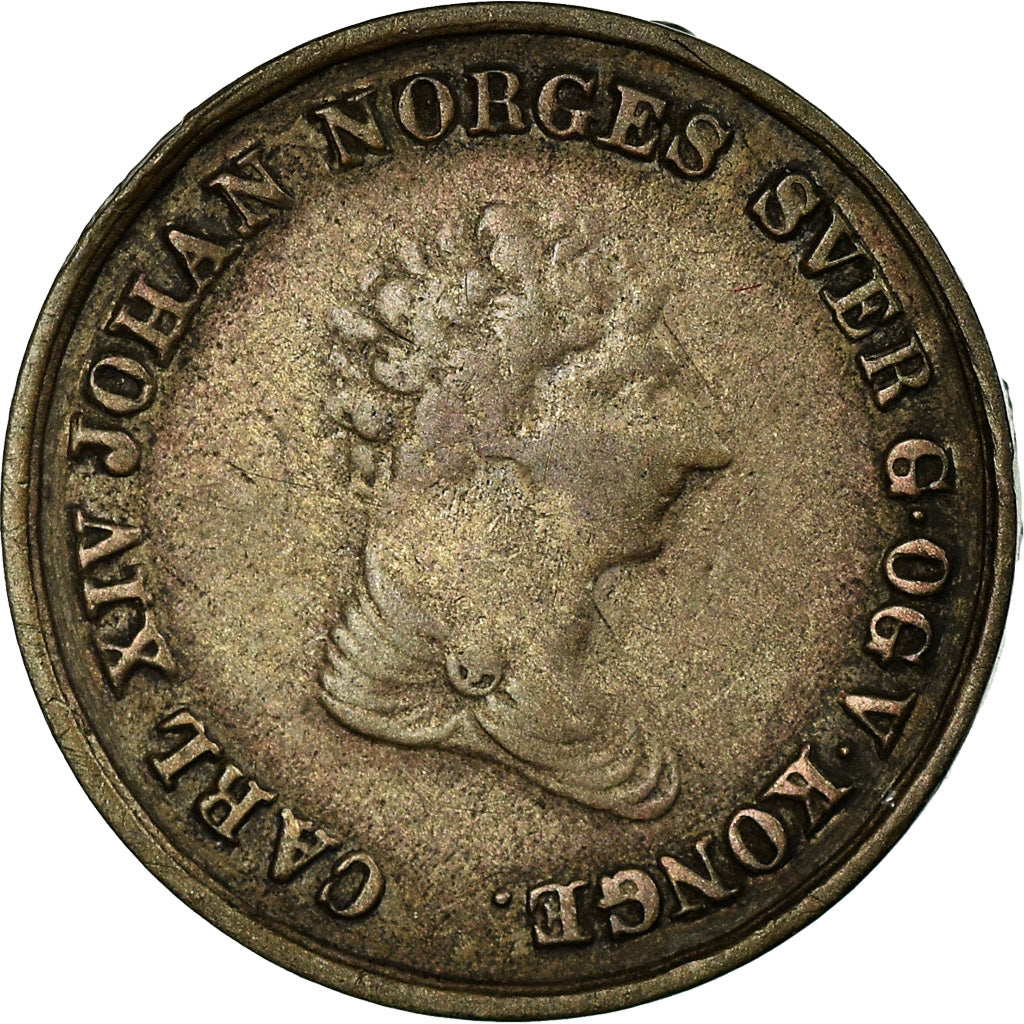 Coin, Norway, Carl XIV, 4 Skilling, 1842, EF(40-45), Silver, KM:311