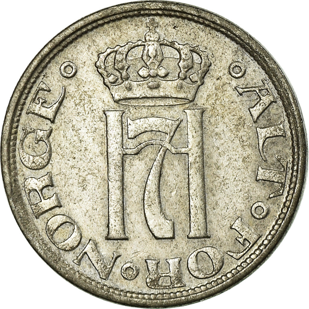 Coin, Norway, Haakon VII, 10 Öre, 1917, EF(40-45), Silver, KM:372