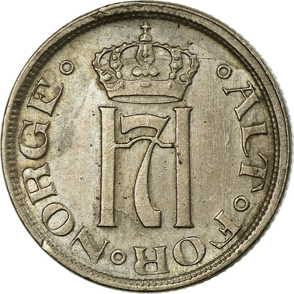 Coin, Norway, Haakon VII, 25 Öre, 1923, EF(40-45), Copper-nickel, KM:382