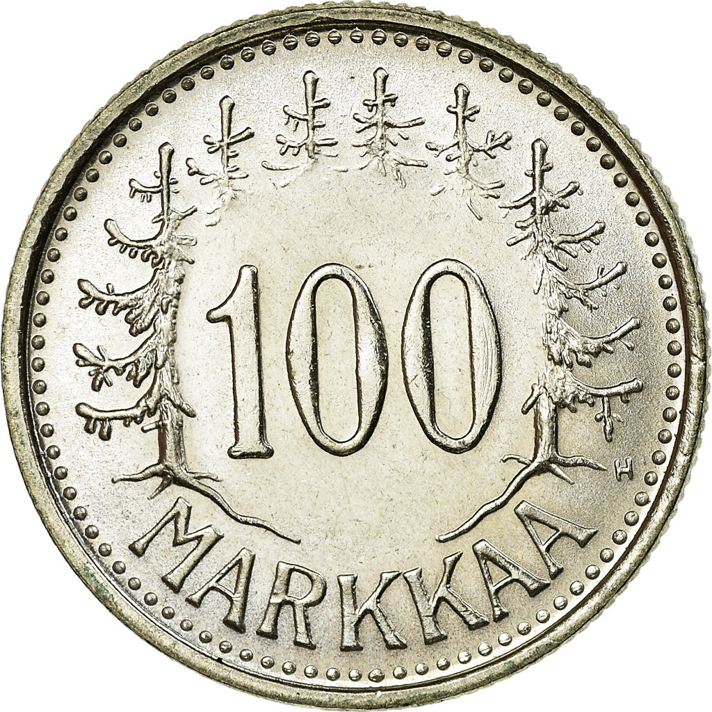 Coin, Finland, 100 Markkaa, 1956, MS(63), Silver, KM:41