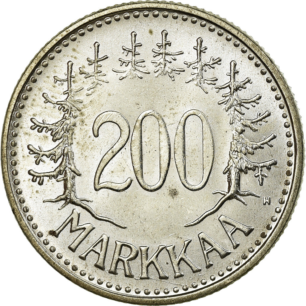 Coin, Finland, 200 Markkaa, 1956, MS(63), Silver, KM:42