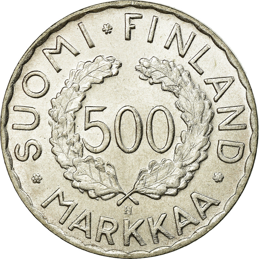 Coin, Finland, 500 Markkaa, 1952, AU(55-58), Silver, KM:35